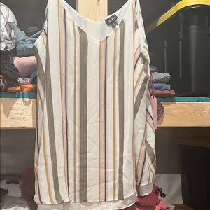 Torrid Women's Multicolor Striped V-Neck Blouse size 1